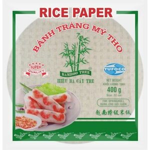 BAMBOO TREE Papel de arroz para rollitos de primavera (22 cm) 400 g