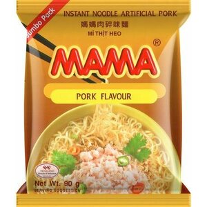 MAMA Sopa de fideos instantánea con sabor a cerdo 90 g