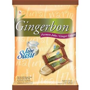 GINGERBON Maidonmakuiset inkivääripastillit (Jahe Susu) 100 g