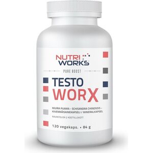 NUTRIWORKS Testo WorX kivennäisainekapselit 120 kpl 84 g