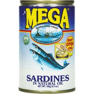 MEGA TUNA Sardines à l'huile de soja 155 g