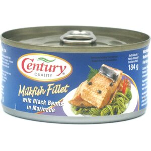 CENTURY TUNA Milkfish Fillets with Black Beans in Marinade 184 g