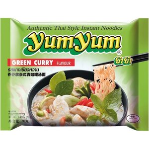 YUMYUM Green Curry - Sopa de fideos instantánea con sabor a curry verde 70 g