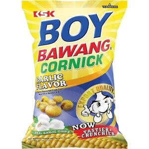 BOY BAWANG Cornick - Smażona przekąska kukurydziana o smaku czosnku 90 g