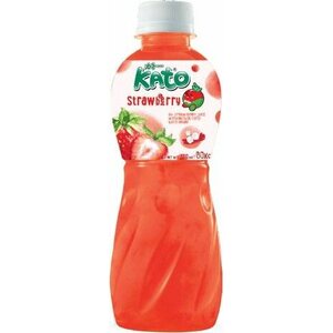 KATO Strawberry juice with Nata De Coco (coconut gel) 320 ml