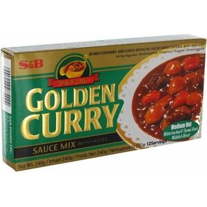 S&B Golden Curry - mezcla de salsa japonesa en bloques (fuego medio) 220 g