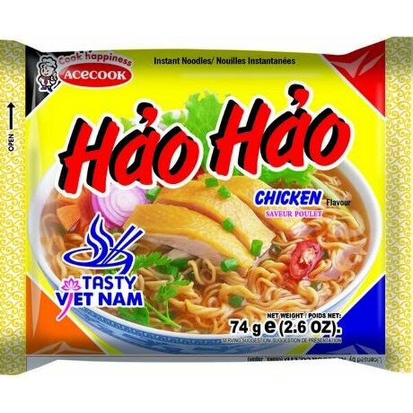 ACECOOK Hao Hao - Instant Noodle Soup with Chicken Flavour 74 g