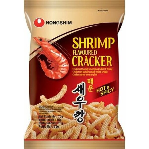 NONGSHIM Katkarapusnacksit tulisesti maustettuna 75 g