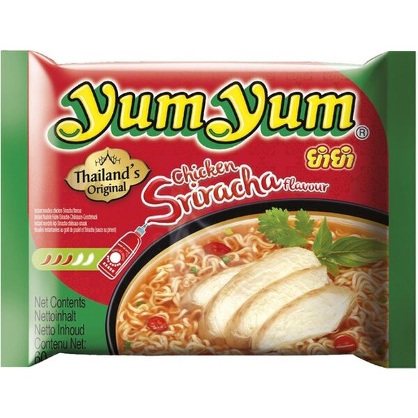 YUMYUM Instant Noodle Soup with Sriracha Chicken Flavour 60 g