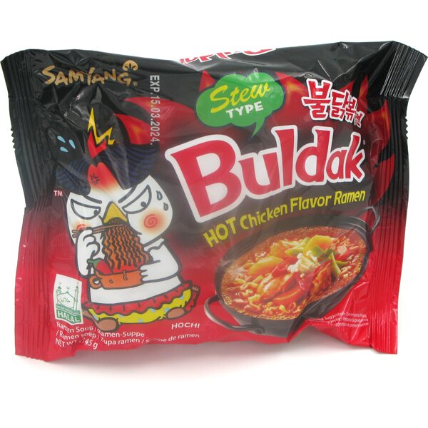 SAMYANG Buldak - Forrón párolt csirke ízű ramen tésztaleves 145 g