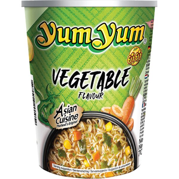 YUMYUM Instant Cup Noodle Soup with Vegetable Flavour 70 g