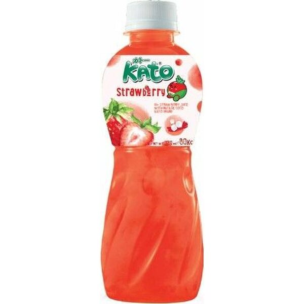 KATO Jus de fraise avec Nata De Coco (gel de noix de coco) 320 ml