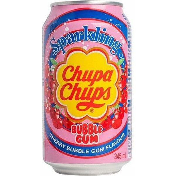 CHUPA CHUPS Kersen kauwgomsmaak frisdrank 345 ml