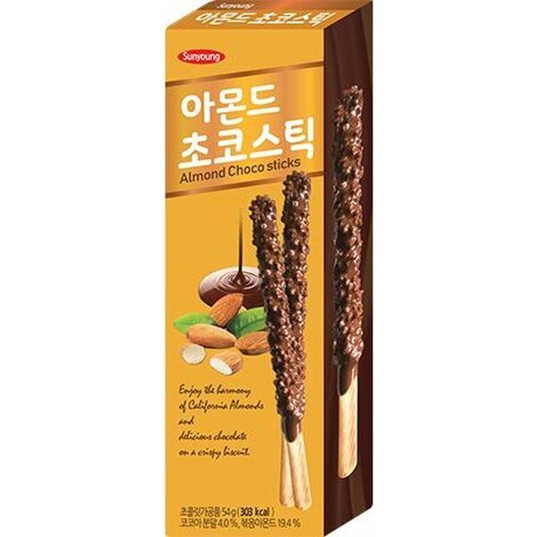 SUNYOUNG Amandel Big Choco Sticks 54 g